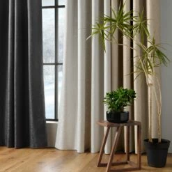 Rideau à œillets Isolant Jacquard 140x260