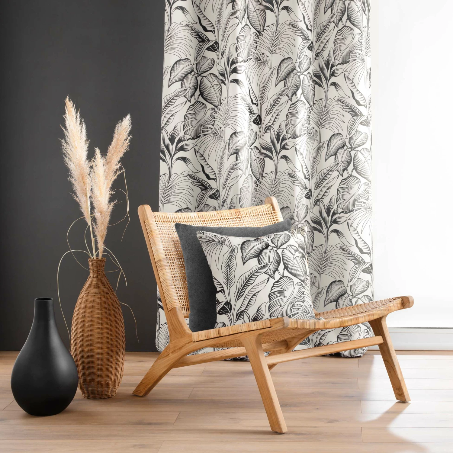 Rideau à œillets Polyester Feuillage 5 Rideau à œillets Polyester Feuillage – Image 3