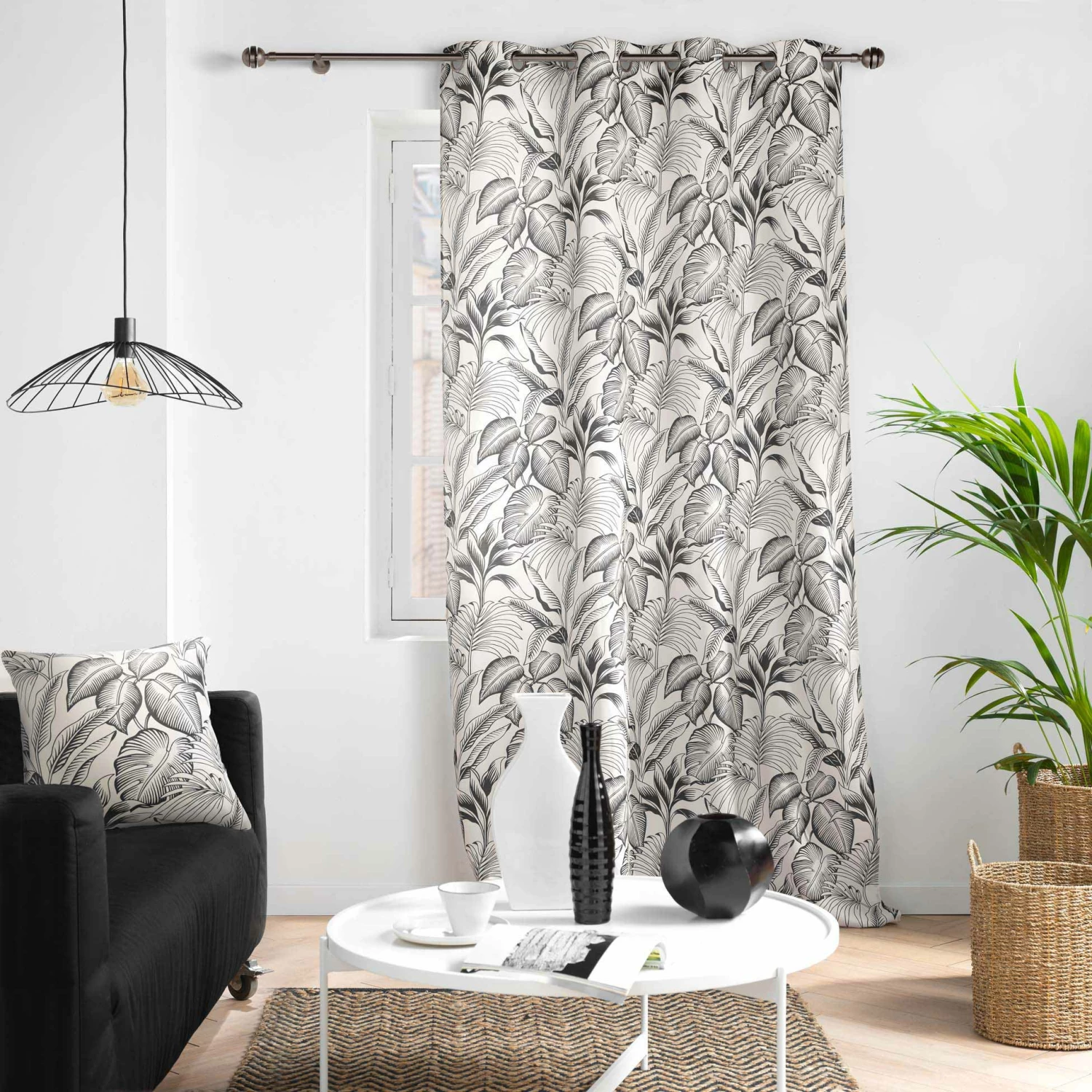 Rideau à œillets Polyester Feuillage 4 Rideau à œillets Polyester Feuillage – Image 2