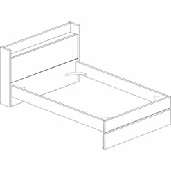 Lit Tiroir En Bois Imitation Chêne - LI9051 -Doublures De Lit Soldes 2024 1711 schema 2