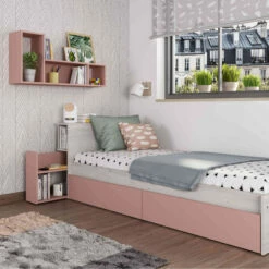 Lit Enfant Tiroir 90x200 En Bois Grisé - LI9074 19 Lit Enfant Tiroir 90x200 En Bois Grisé - LI9074 -Doublures De Lit Soldes 2024 1771 ambiance