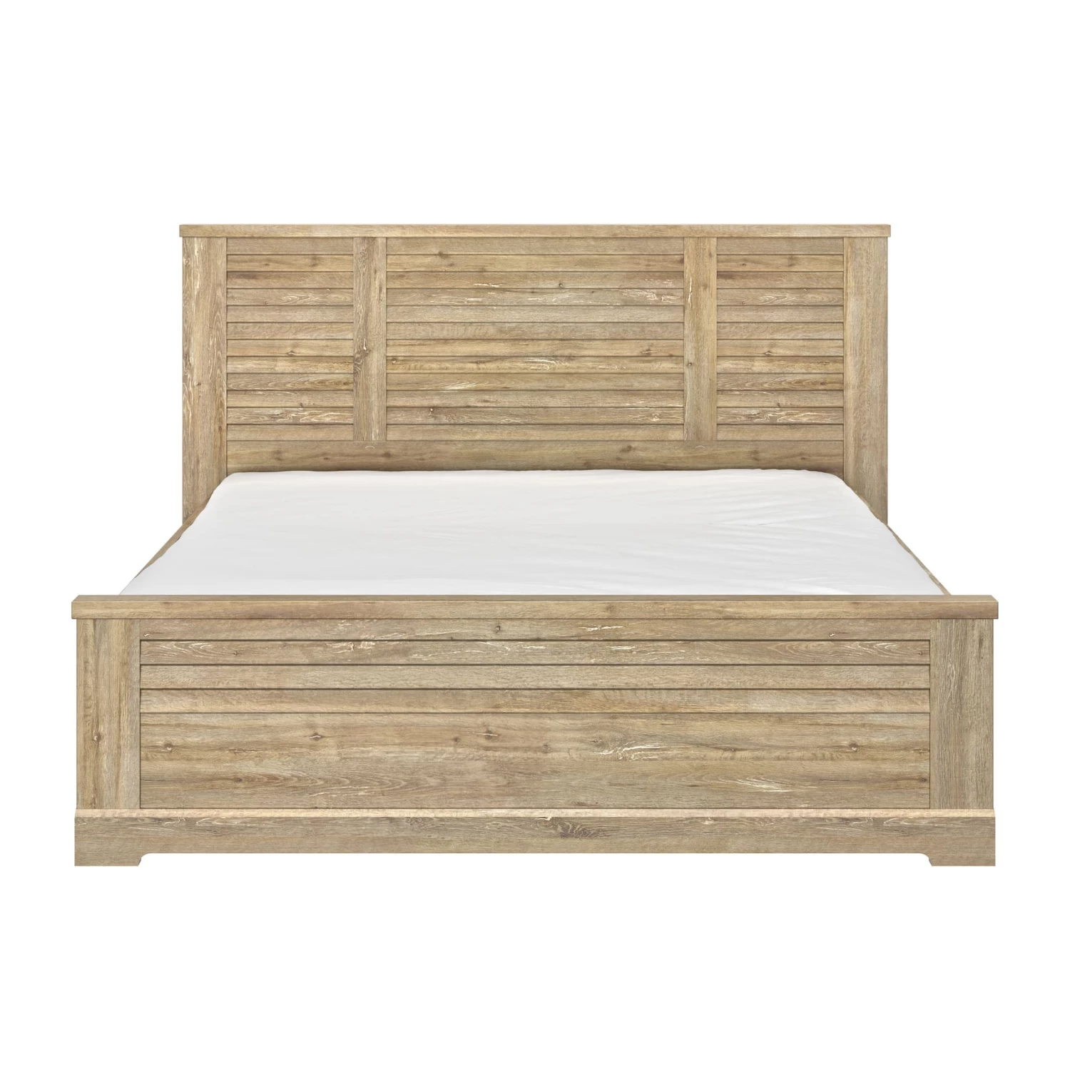 Lit En Bois Clair Imitation Châtaignier - LT5066 5 Lit En Bois Clair Imitation Châtaignier - LT5066 – Image 3