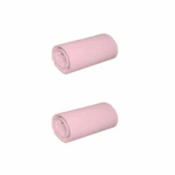 Lot De 2 Draps Housses Jersey Rose Thé Bonnet 30 Cm 100% Coton Biologique