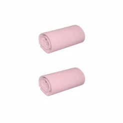 Lot De 2 Draps Housse Jersey Rose Thé Bonnet 40 Cm