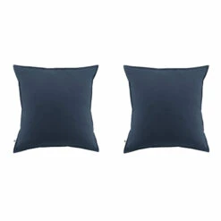 Lot De 2 Taies D'oreiller Flanelle Marine