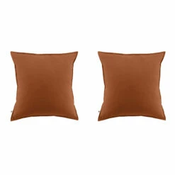 Lot De 2 Taies D'oreiller Flanelle Orange