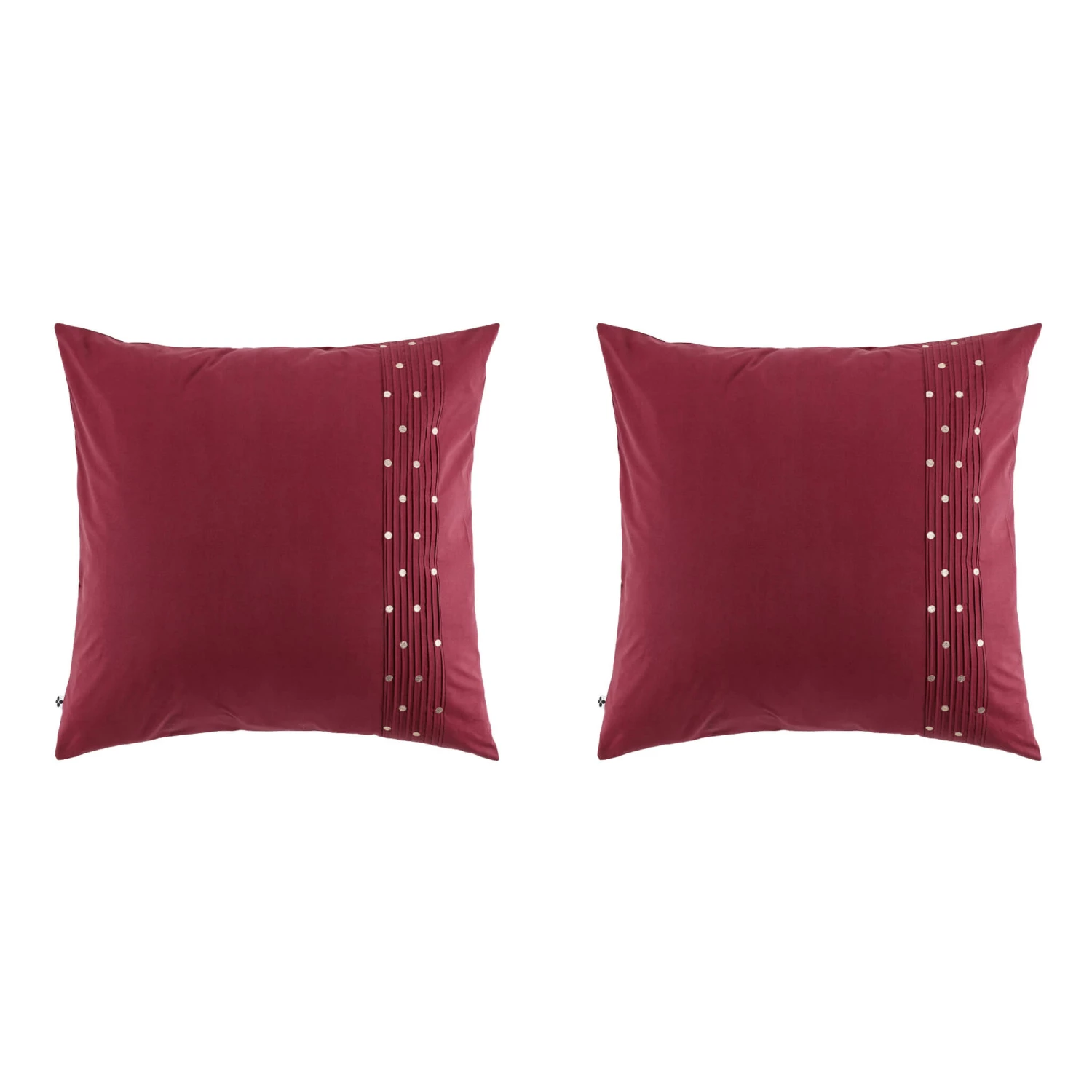 Lot De 2 Taies D'oreiller Brodées Plis Religieuses Bordeaux 3 Lot De 2 Taies D'oreiller Brodées Plis Religieuses Bordeaux