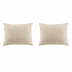 Lot De 2 Taies D'oreiller Flanelle Beige 7 Lot De 2 Taies D'oreiller Flanelle Beige -Doublures De Lit Soldes 2024 2to candice beige 1
