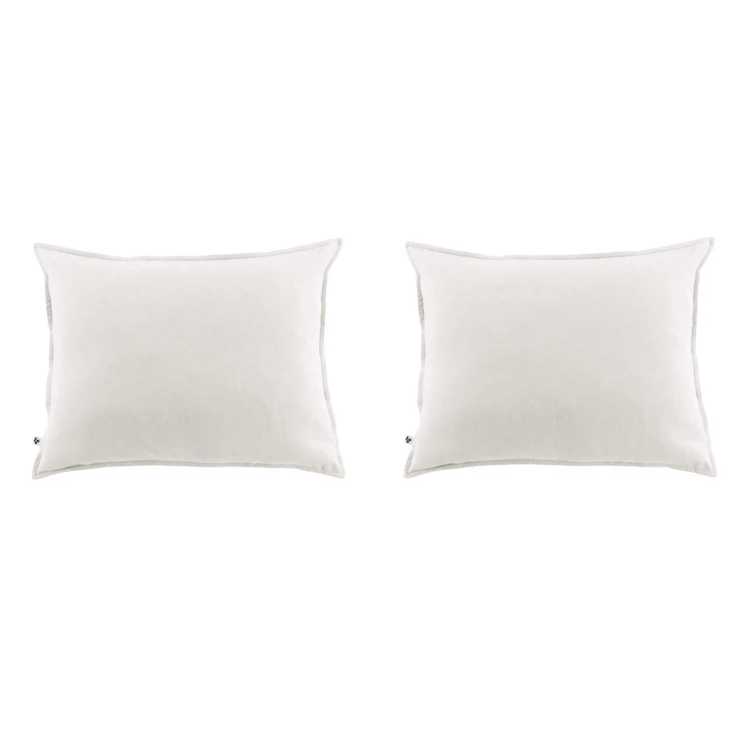 Lot De 2 Taies D'oreiller Flanelle Blanc 4 Lot De 2 Taies D'oreiller Flanelle Blanc – Image 2