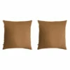 Lot De 2 Taies D'oreillers Double Gaze De Coton Marron -Doublures De Lit Soldes 2024 2to marron 3