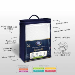 Protège Matelas Très épais Coton Extensible Anti-acariens Imperméable Soyeux Et Respirant Qualité Hôtellerie De Luxe 11 Protège Matelas Très épais Coton Extensible Anti-acariens Imperméable Soyeux Et Respirant Qualité Hôtellerie De Luxe -Doublures De Lit Soldes 2024 3377720102480 pm nikos imper 160x200 cm visuel 5