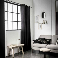 Rideau à œillets Today Gold Is Black 140x240