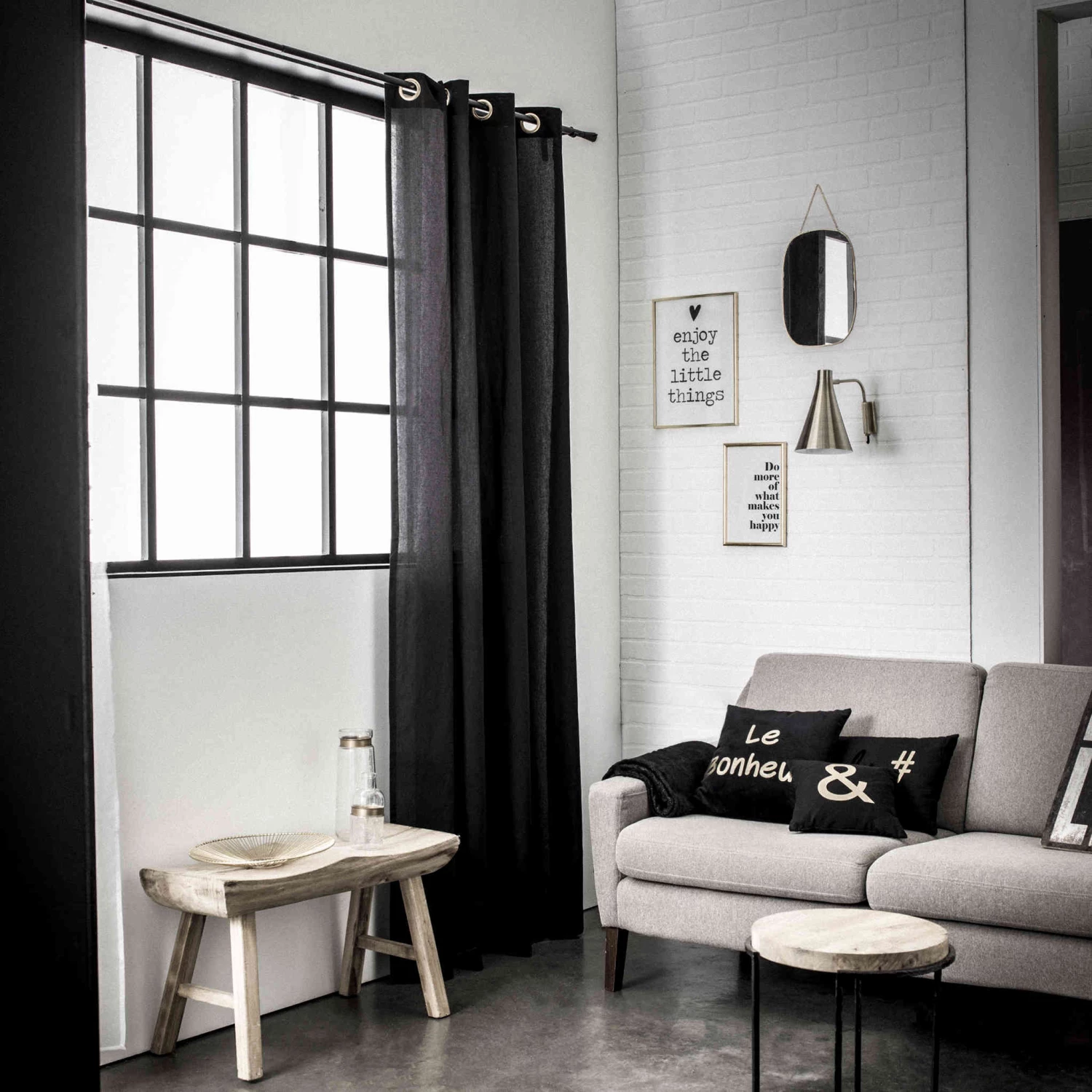 Rideau à œillets Today Gold Is Black 140x240 3 Rideau à œillets Today Gold Is Black 140x240