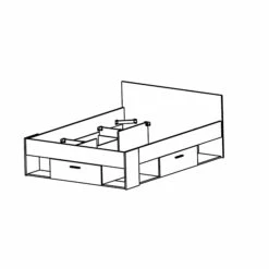 Lit En Bois 140x190/200 Blanc Perle LT115 11 Lit En Bois 140x190/200 Blanc Perle LT115 -Doublures De Lit Soldes 2024 3d 10