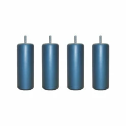 4 Pieds Cylindriques Bleu Paon