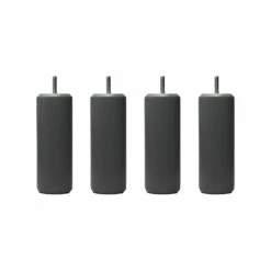 4 Pieds Cylindriques Gris Souris
