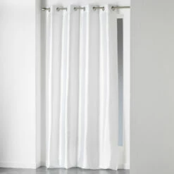 Rideau Shantung Shana Blanc 140x240 - Douceur D'intérieur
