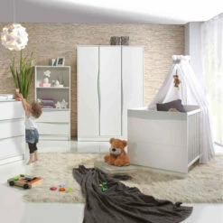 Lit Bébé évolutif En Bois Wave - 70x140 Cm - Geuther 9 Lit Bébé évolutif En Bois Wave - 70x140 Cm - Geuther -Doublures De Lit Soldes 2024 ambiance chambre wave