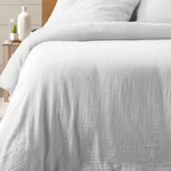 Parure De Lit Double Gaze De Coton Blanc Angelia 5 Parure De Lit Double Gaze De Coton Blanc Angelia -Doublures De Lit Soldes 2024 angelia blanc 2