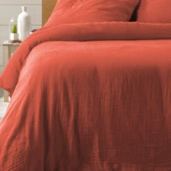 Parure De Lit Double Gaze De Coton Terracotta Angelia 5 Parure De Lit Double Gaze De Coton Terracotta Angelia -Doublures De Lit Soldes 2024 angelia terracotta 2