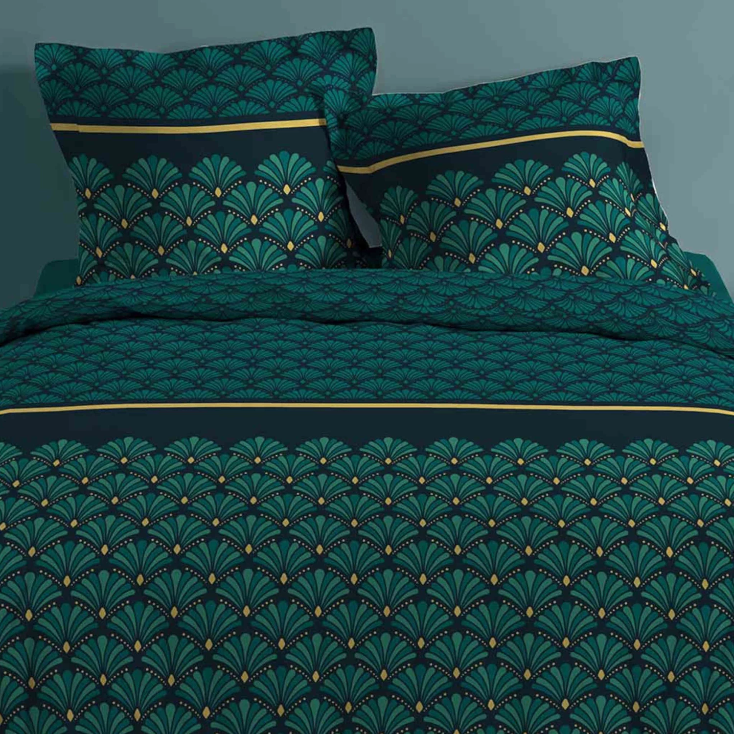 Parure De Lit Artchic Vert 4 Parure De Lit Artchic Vert – Image 2