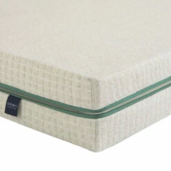 Ensemble Matelas Naturel Latex Naturel Enfant, Sommier Et Pieds Aube 200 - SOMEO -Doublures De Lit Soldes 2024 aube 200 zoom zip ouvert fond blanc 2 7