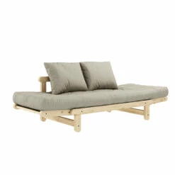 Banquette Ajustable BEAT En Pin Massif Naturel Matelas Inclus 75x200 -Doublures De Lit Soldes 2024 banquette beat deplie2 profil fond blanc.jpg