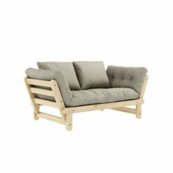 Banquette Ajustable BEAT En Pin Massif Naturel Matelas Inclus 75x200 -Doublures De Lit Soldes 2024 banquette beat profil.jpg