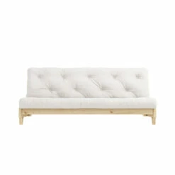 Banquette Ajustable En Pin Massif Naturel Avec Matelas Futon 140x200