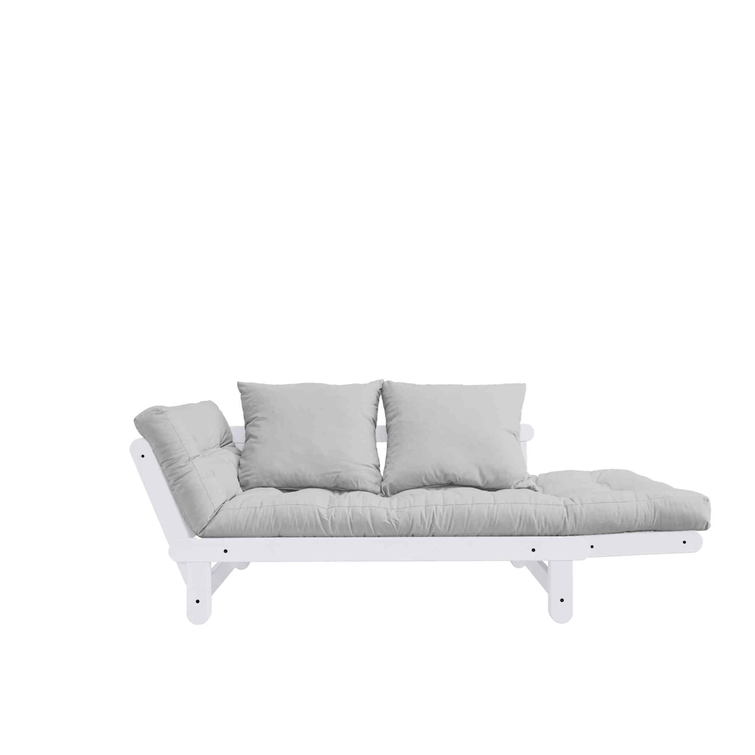 Banquette Ajustable BEAT En Pin Massif Blanc Matelas Inclus 75x200 4 Banquette Ajustable BEAT En Pin Massif Blanc Matelas Inclus 75x200 – Image 2