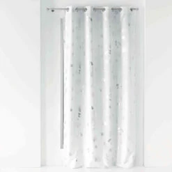 Rideau à œillets Bloomy 140x260 Cm 16 Rideau à œillets Bloomy 140x260 Cm -Doublures De Lit Soldes 2024 bloomy blanc argent