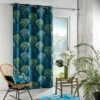 Rideau Blue Vegetal 140x260 Cm 1 Rideau Blue Vegetal 140x260 Cm -Doublures De Lit Soldes 2024 bluevegetal