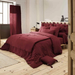 Housse De Couette Double Gaze De Coton Bordeaux 9 Housse De Couette Double Gaze De Coton Bordeaux -Doublures De Lit Soldes 2024 bordeaux ambiance 2