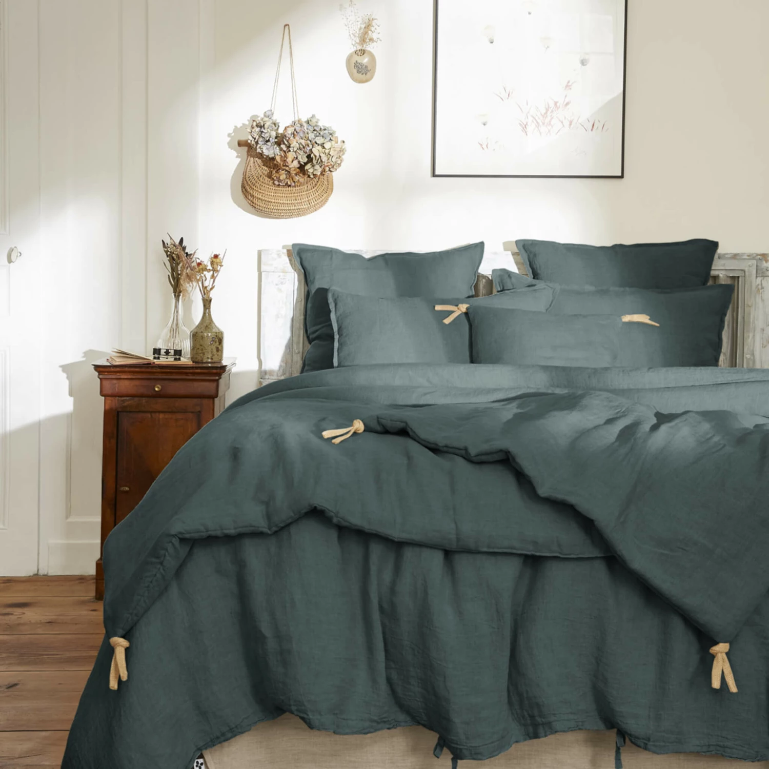 Couvre-lit à Nouettes Lin Lavé 13 Couvre-lit à Nouettes Lin Lavé – Image 11