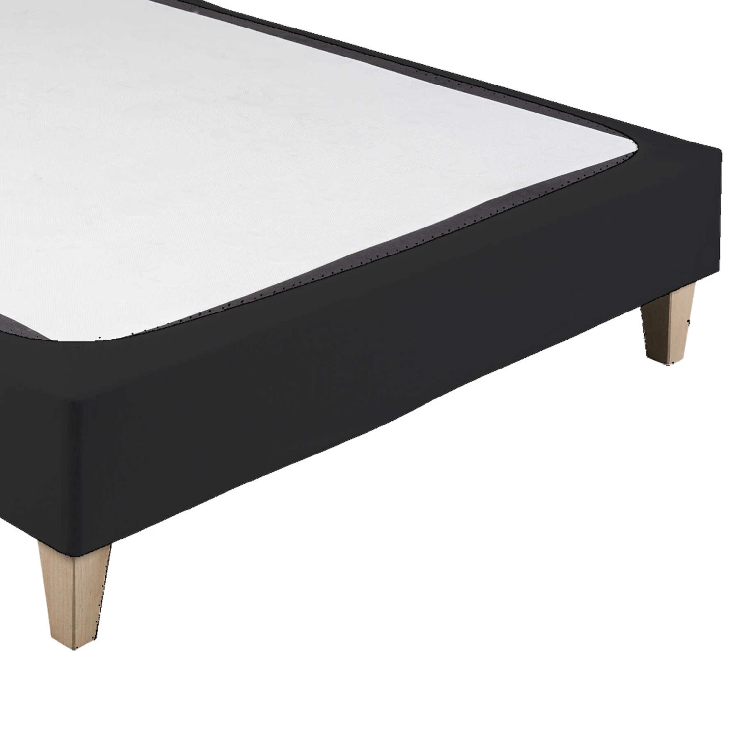 Cache-sommier Coton Jersey Noir 4 Cache-sommier Coton Jersey Noir – Image 2