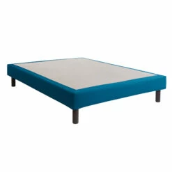Cache-sommier Intégral 100% Coton Bleu Canard