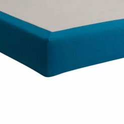 Cache-sommier Intégral 100% Coton Bleu Canard 8 Cache-sommier Intégral 100% Coton Bleu Canard -Doublures De Lit Soldes 2024 cache sommier canard fond blanc 2