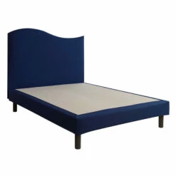 Cache-sommier Intégral 100% Coton Indigo -Doublures De Lit Soldes 2024 cache sommier indigo fond blanc 5