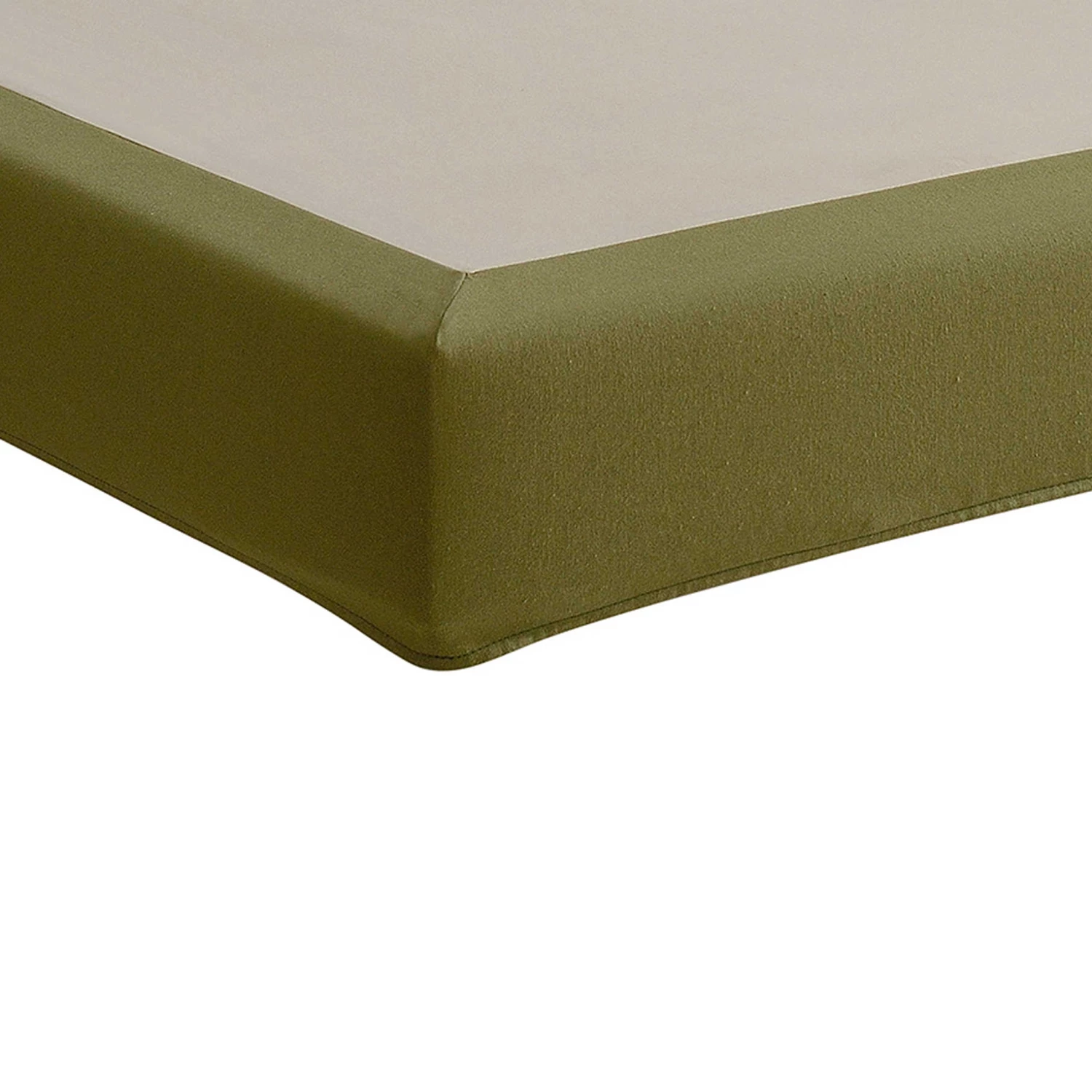 Cache-sommier Intégral 100% Coton Vert Mousse 4 Cache-sommier Intégral 100% Coton Vert Mousse – Image 2