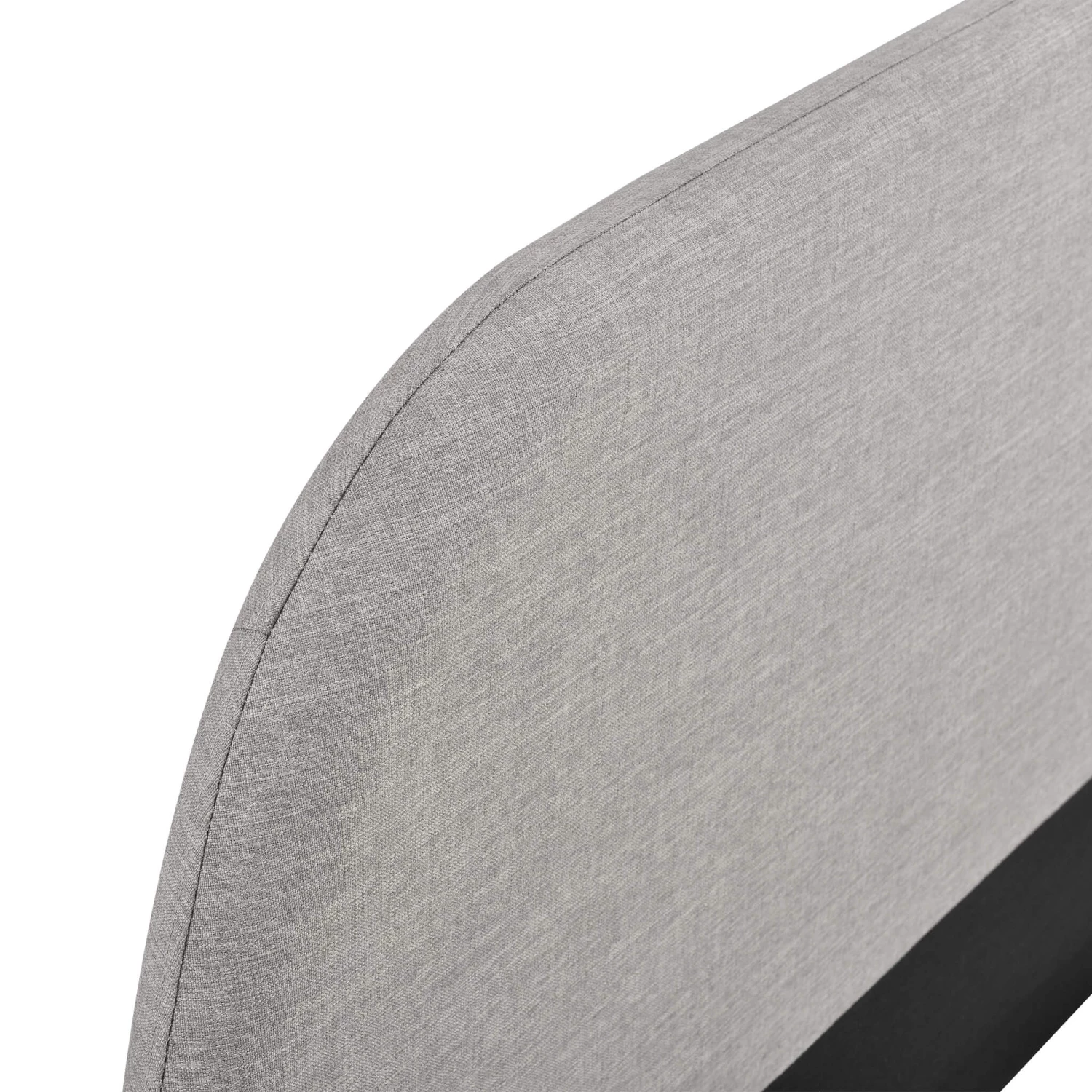 Lit En Bois Avec Tête De Lit Arrondie Tissu Gris Clair - LT17023 5 Lit En Bois Avec Tête De Lit Arrondie Tissu Gris Clair - LT17023 – Image 3