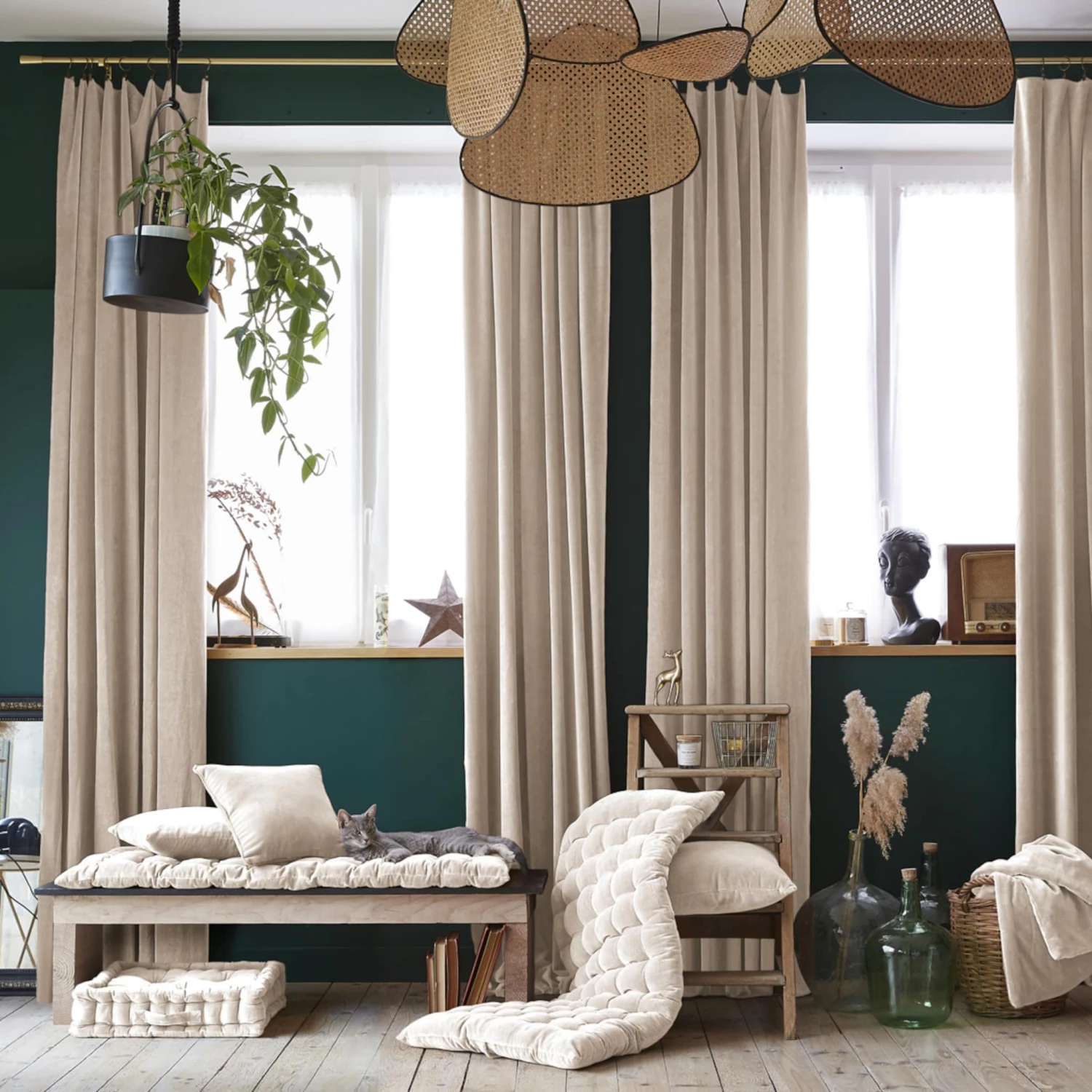 Rideau à Pinces Velours 140x270 Cm 3 Rideau à Pinces Velours 140x270 Cm