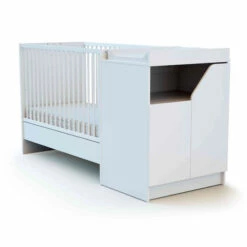 Lit Bébé évolutif + Meuble à Langer En Bois CARNAVAL 13 Lit Bébé évolutif + Meuble à Langer En Bois CARNAVAL -Doublures De Lit Soldes 2024 chambre evolutive blanc carnaval fond blanc 2