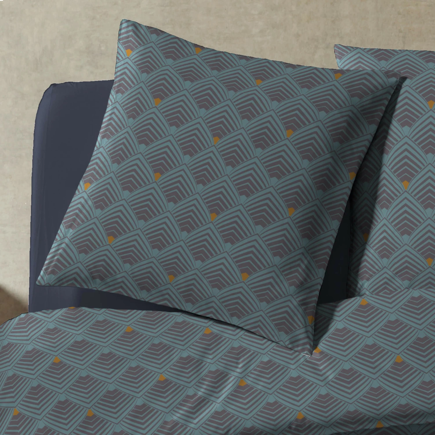 Parure De Lit Contemporain Marine 4 Parure De Lit Contemporain Marine – Image 2