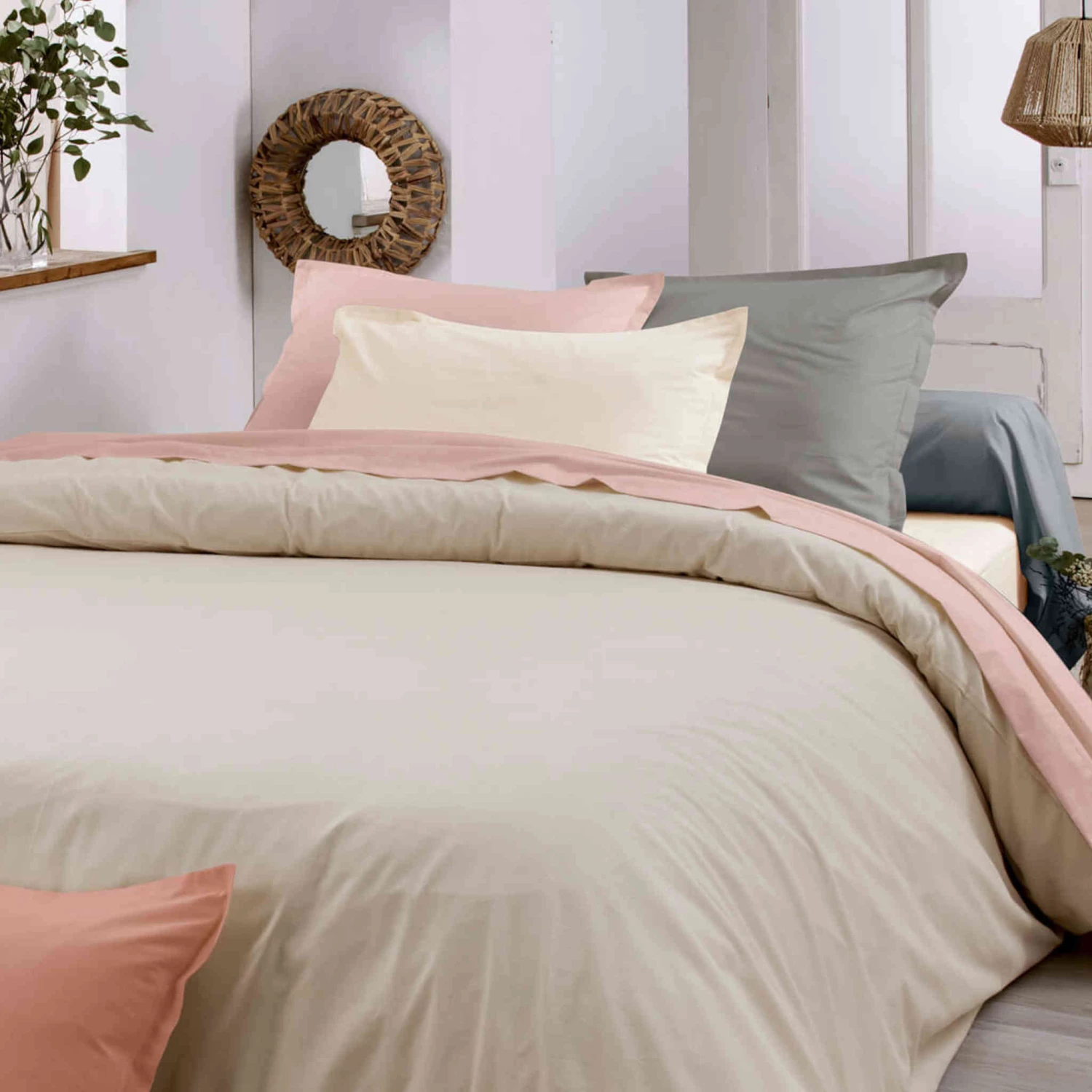 Housse De Couette 100% Coton Biologique Ficelle - Tradilinge 4 Housse De Couette 100% Coton Biologique Ficelle - Tradilinge – Image 2