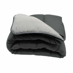 Couette Bicolore Chaude 350g 10 Couette Bicolore Chaude 350g -Doublures De Lit Soldes 2024 couette bicolor noir gris clair fond blanc 1 1