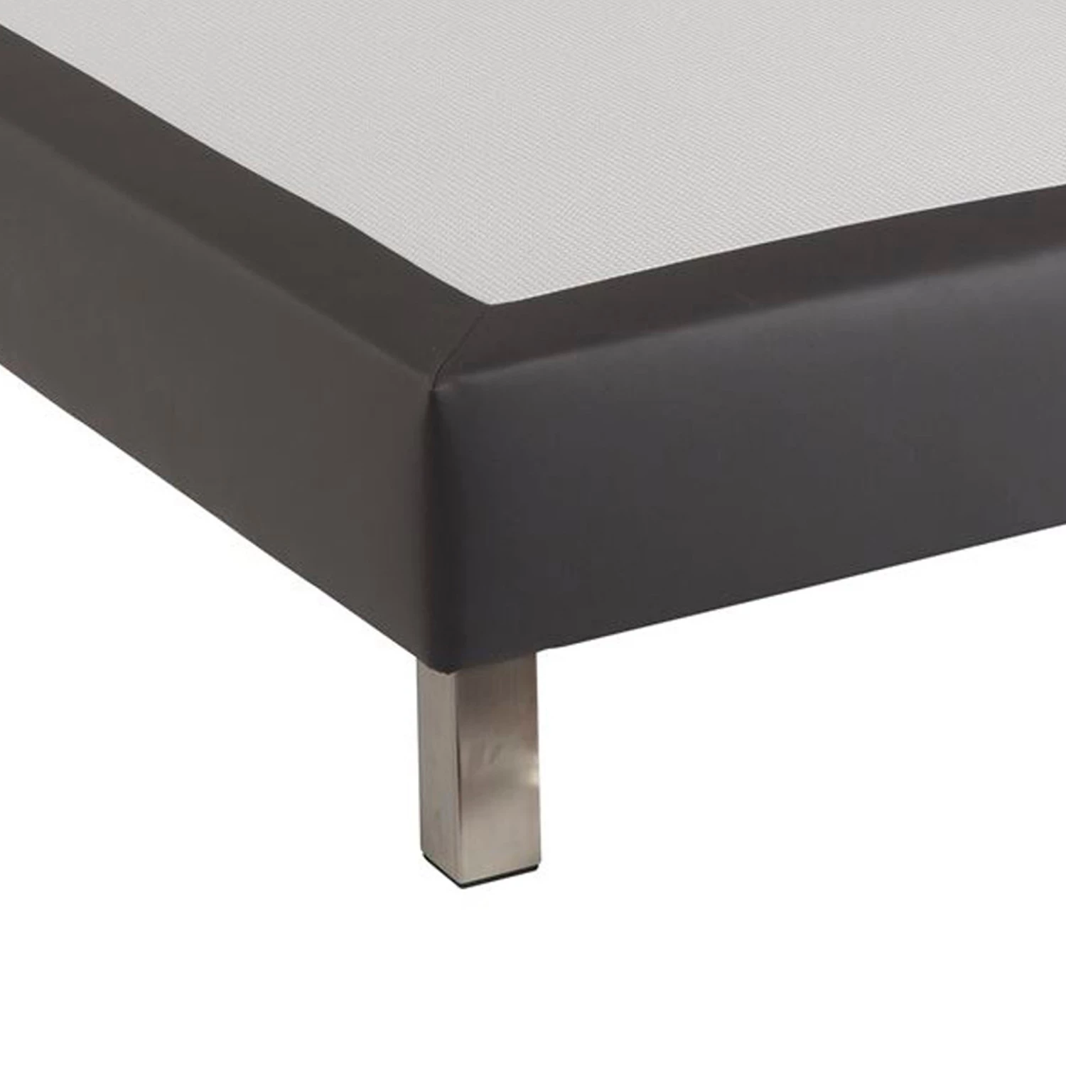 Sommier Ressorts Ensachés Déco Simili Cuir Gris Foncé 4 Sommier Ressorts Ensachés Déco Simili Cuir Gris Foncé – Image 2