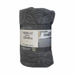 Couvre-lit Microfibre Lavée Matelassé Florette 240x220 Cm 16 Couvre-lit Microfibre Lavée Matelassé Florette 240x220 Cm -Doublures De Lit Soldes 2024 couvre lit florette anthracite 2