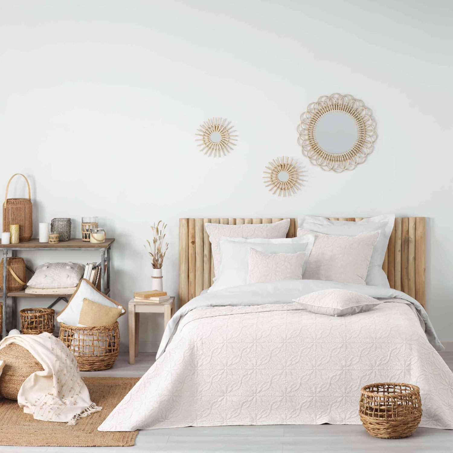 Couvre-lit Microfibre Lavée Matelassé Florette 240x220 Cm 6 Couvre-lit Microfibre Lavée Matelassé Florette 240x220 Cm – Image 4