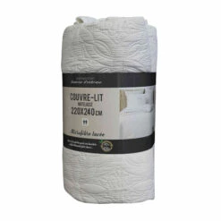 Couvre-lit Microfibre Lavée Matelassé Florette 240x220 Cm 19 Couvre-lit Microfibre Lavée Matelassé Florette 240x220 Cm -Doublures De Lit Soldes 2024 couvre lit florette blanc 2