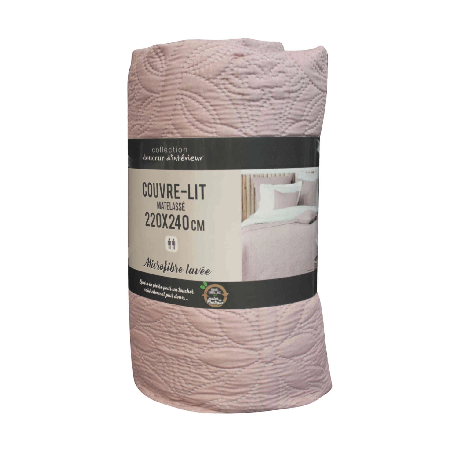 Couvre-lit Microfibre Lavée Matelassé Florette 240x220 Cm 11 Couvre-lit Microfibre Lavée Matelassé Florette 240x220 Cm – Image 9